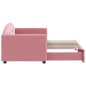 vidaXL Tagesbett Ausziehbar Rosa 80x200 cm Samt vidaXL Tagesbett Ausziehbar Rosa 80x200 cm Samt
