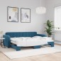 vidaXL Tagesbett Ausziehbar Blau 80x200 cm Samt vidaXL Tagesbett Ausziehbar Blau 80x200 cm Samt