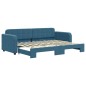vidaXL Tagesbett Ausziehbar Blau 80x200 cm Samt vidaXL Tagesbett Ausziehbar Blau 80x200 cm Samt