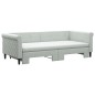 vidaXL Tagesbett Ausziehbar mit Matratzen Hellgrau 90x200 cm Samt vidaXL Tagesbett Ausziehbar mit Matratzen Hellgrau 90x200 cm Samt