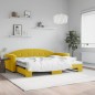 vidaXL Tagesbett Ausziehbar Gelb 90x200 cm Samt vidaXL Tagesbett Ausziehbar Gelb 90x200 cm Samt