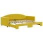 vidaXL Tagesbett Ausziehbar Gelb 90x200 cm Samt vidaXL Tagesbett Ausziehbar Gelb 90x200 cm Samt