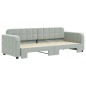 vidaXL Tagesbett Ausziehbar Hellgrau 80x200 cm Samt vidaXL Tagesbett Ausziehbar Hellgrau 80x200 cm Samt
