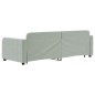 vidaXL Tagesbett Ausziehbar Hellgrau 80x200 cm Samt vidaXL Tagesbett Ausziehbar Hellgrau 80x200 cm Samt