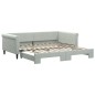vidaXL Tagesbett Ausziehbar Hellgrau 100x200 cm Samt vidaXL Tagesbett Ausziehbar Hellgrau 100x200 cm Samt