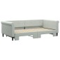 vidaXL Tagesbett Ausziehbar Hellgrau 100x200 cm Samt vidaXL Tagesbett Ausziehbar Hellgrau 100x200 cm Samt