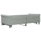 vidaXL Tagesbett Ausziehbar Hellgrau 100x200 cm Samt vidaXL Tagesbett Ausziehbar Hellgrau 100x200 cm Samt