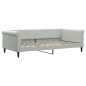 vidaXL Tagesbett Ausziehbar Hellgrau 100x200 cm Samt vidaXL Tagesbett Ausziehbar Hellgrau 100x200 cm Samt