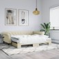 vidaXL Tagesbett Ausziehbar Creme 90x200 cm Kunstleder vidaXL Tagesbett Ausziehbar Creme 90x200 cm Kunstleder