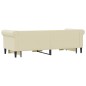 vidaXL Tagesbett Ausziehbar Creme 90x200 cm Kunstleder vidaXL Tagesbett Ausziehbar Creme 90x200 cm Kunstleder