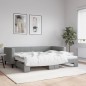 vidaXL Tagesbett Ausziehbar Hellgrau 90x200 cm Stoff vidaXL Tagesbett Ausziehbar Hellgrau 90x200 cm Stoff