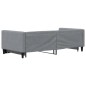 vidaXL Tagesbett Ausziehbar Hellgrau 90x200 cm Stoff vidaXL Tagesbett Ausziehbar Hellgrau 90x200 cm Stoff