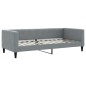 vidaXL Tagesbett Ausziehbar Hellgrau 90x200 cm Stoff vidaXL Tagesbett Ausziehbar Hellgrau 90x200 cm Stoff