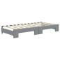 vidaXL Tagesbett Ausziehbar Hellgrau 90x200 cm Stoff vidaXL Tagesbett Ausziehbar Hellgrau 90x200 cm Stoff