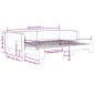 vidaXL Tagesbett Ausziehbar Hellgrau 90x200 cm Stoff vidaXL Tagesbett Ausziehbar Hellgrau 90x200 cm Stoff