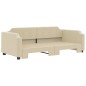 vidaXL Tagesbett Ausziehbar Creme 100x200 cm Stoff vidaXL Tagesbett Ausziehbar Creme 100x200 cm Stoff