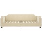 vidaXL Tagesbett Ausziehbar Creme 100x200 cm Stoff vidaXL Tagesbett Ausziehbar Creme 100x200 cm Stoff