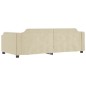 vidaXL Tagesbett Ausziehbar Creme 100x200 cm Stoff vidaXL Tagesbett Ausziehbar Creme 100x200 cm Stoff