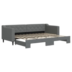 vidaXL Tagesbett Ausziehbar Dunkelgrau 80x200 cm Stoff