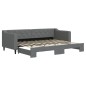 vidaXL Tagesbett Ausziehbar Dunkelgrau 80x200 cm Stoff vidaXL Tagesbett Ausziehbar Dunkelgrau 80x200 cm Stoff
