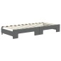 vidaXL Tagesbett Ausziehbar Dunkelgrau 80x200 cm Stoff vidaXL Tagesbett Ausziehbar Dunkelgrau 80x200 cm Stoff