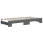 vidaXL Tagesbett Ausziehbar mit Matratzen Dunkelgrau 80x200 cm Stoff vidaXL Tagesbett Ausziehbar mit Matratzen Dunkelgrau 80x200 cm Stoff
