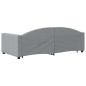 vidaXL Tagesbett Ausziehbar Hellgrau 90x190 cm Stoff vidaXL Tagesbett Ausziehbar Hellgrau 90x190 cm Stoff