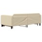 vidaXL Tagesbett Ausziehbar Creme 100x200 cm Stoff vidaXL Tagesbett Ausziehbar Creme 100x200 cm Stoff