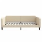 vidaXL Tagesbett Ausziehbar Creme 100x200 cm Stoff vidaXL Tagesbett Ausziehbar Creme 100x200 cm Stoff