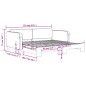 vidaXL Tagesbett Ausziehbar Creme 100x200 cm Stoff vidaXL Tagesbett Ausziehbar Creme 100x200 cm Stoff
