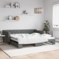vidaXL Tagesbett Ausziehbar Dunkelgrau 100x200 cm Stoff vidaXL Tagesbett Ausziehbar Dunkelgrau 100x200 cm Stoff