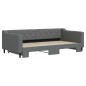 vidaXL Tagesbett Ausziehbar Dunkelgrau 100x200 cm Stoff vidaXL Tagesbett Ausziehbar Dunkelgrau 100x200 cm Stoff