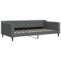 vidaXL Tagesbett Ausziehbar Dunkelgrau 100x200 cm Stoff vidaXL Tagesbett Ausziehbar Dunkelgrau 100x200 cm Stoff
