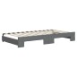 vidaXL Tagesbett Ausziehbar Dunkelgrau 100x200 cm Stoff vidaXL Tagesbett Ausziehbar Dunkelgrau 100x200 cm Stoff