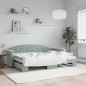 vidaXL Tagesbett Ausziehbar Hellgrau 80x200 cm Samt vidaXL Tagesbett Ausziehbar Hellgrau 80x200 cm Samt