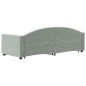 vidaXL Tagesbett Ausziehbar Hellgrau 80x200 cm Samt vidaXL Tagesbett Ausziehbar Hellgrau 80x200 cm Samt