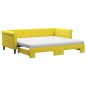 vidaXL Tagesbett Ausziehbar mit Matratzen Gelb 90x200 cm Samt vidaXL Tagesbett Ausziehbar mit Matratzen Gelb 90x200 cm Samt