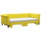 vidaXL Tagesbett Ausziehbar mit Matratzen Gelb 90x200 cm Samt vidaXL Tagesbett Ausziehbar mit Matratzen Gelb 90x200 cm Samt