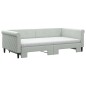 vidaXL Tagesbett Ausziehbar mit Matratzen Hellgrau 100x200 cm Samt vidaXL Tagesbett Ausziehbar mit Matratzen Hellgrau 100x200 cm Samt
