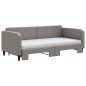 vidaXL Tagesbett Ausziehbar mit Matratzen Taupe 90x200 cm Stoff vidaXL Tagesbett Ausziehbar mit Matratzen Taupe 90x200 cm Stoff