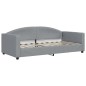 vidaXL Tagesbett Ausziehbar mit Matratze Hellgrau 90x190 cm Stoff vidaXL Tagesbett Ausziehbar mit Matratze Hellgrau 90x190 cm Stoff