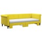 vidaXL Tagesbett Ausziehbar mit Matratzen Gelb 80x200 cm Samt vidaXL Tagesbett Ausziehbar mit Matratzen Gelb 80x200 cm Samt