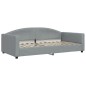 vidaXL Tagesbett Ausziehbar mit Matratze Hellgrau 100x200 cm Stoff vidaXL Tagesbett Ausziehbar mit Matratze Hellgrau 100x200 cm Stoff