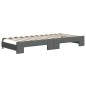 vidaXL Tagesbett Ausziehbar mit Matratzen Dunkelgrau 100x200 cm Stoff vidaXL Tagesbett Ausziehbar mit Matratzen Dunkelgrau 100x200 cm Stoff