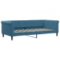 vidaXL Tagesbett Ausziehbar mit Matratzen Blau 90x200 cm Samt vidaXL Tagesbett Ausziehbar mit Matratzen Blau 90x200 cm Samt