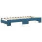 vidaXL Tagesbett Ausziehbar mit Matratzen Blau 90x200 cm Samt vidaXL Tagesbett Ausziehbar mit Matratzen Blau 90x200 cm Samt