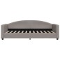 vidaXL Tagesbett Ausziehbar mit Schubladen Taupe 90x200 cm Stoff vidaXL Tagesbett Ausziehbar mit Schubladen Taupe 90x200 cm Stoff