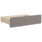 vidaXL Tagesbett Ausziehbar mit Schubladen Taupe 90x200 cm Stoff vidaXL Tagesbett Ausziehbar mit Schubladen Taupe 90x200 cm Stoff