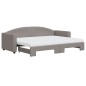 vidaXL Tagesbett Ausziehbar mit Matratzen Taupe 80x200 cm Stoff vidaXL Tagesbett Ausziehbar mit Matratzen Taupe 80x200 cm Stoff