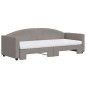 vidaXL Tagesbett Ausziehbar mit Matratzen Taupe 80x200 cm Stoff vidaXL Tagesbett Ausziehbar mit Matratzen Taupe 80x200 cm Stoff